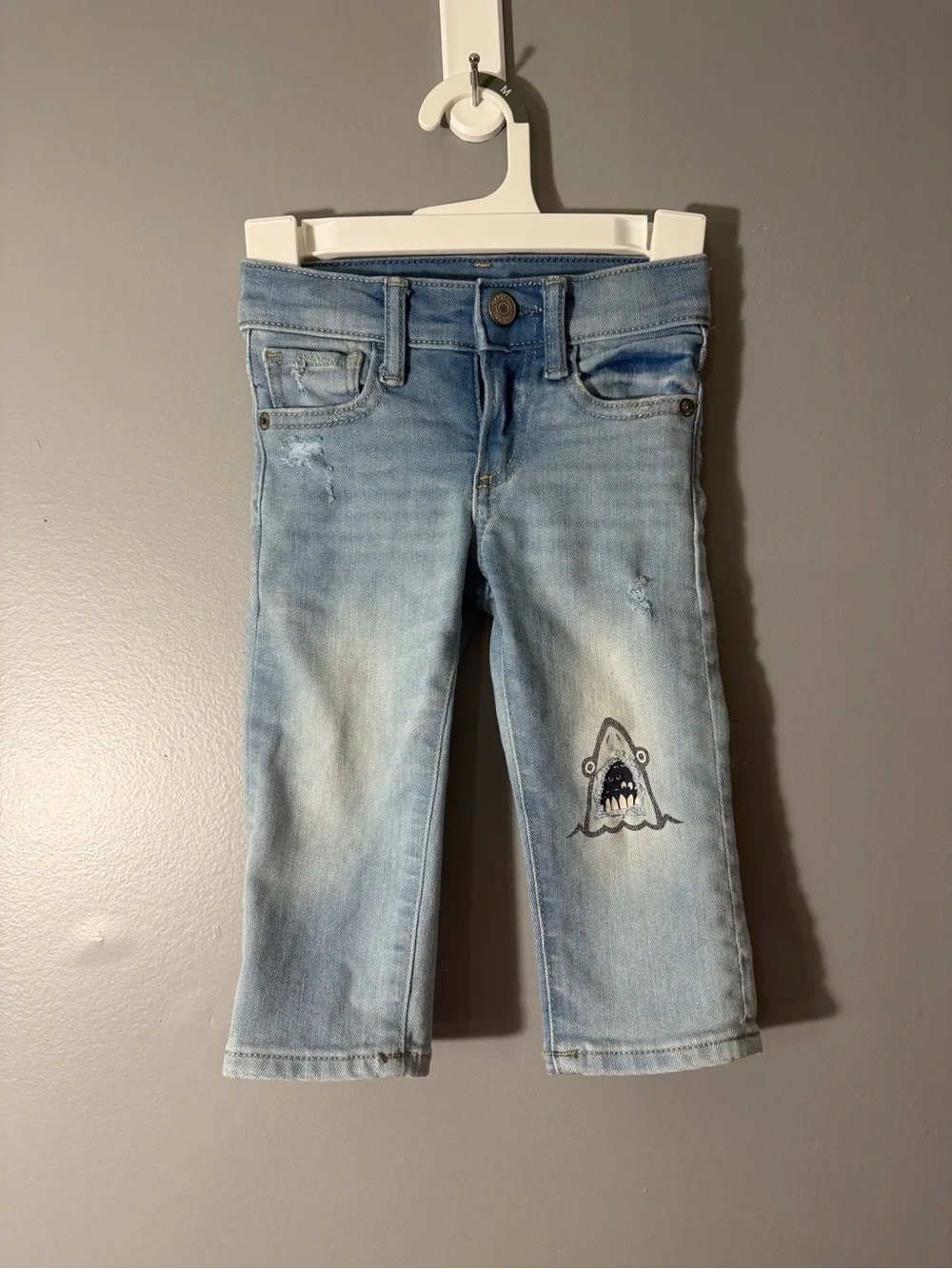 GAP Light Blue Denim Jeans with Shark Patch